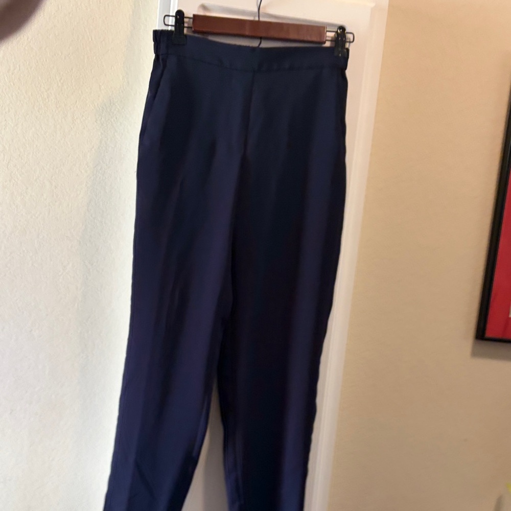 J. Crew Navy Straight-Leg Dress Pants